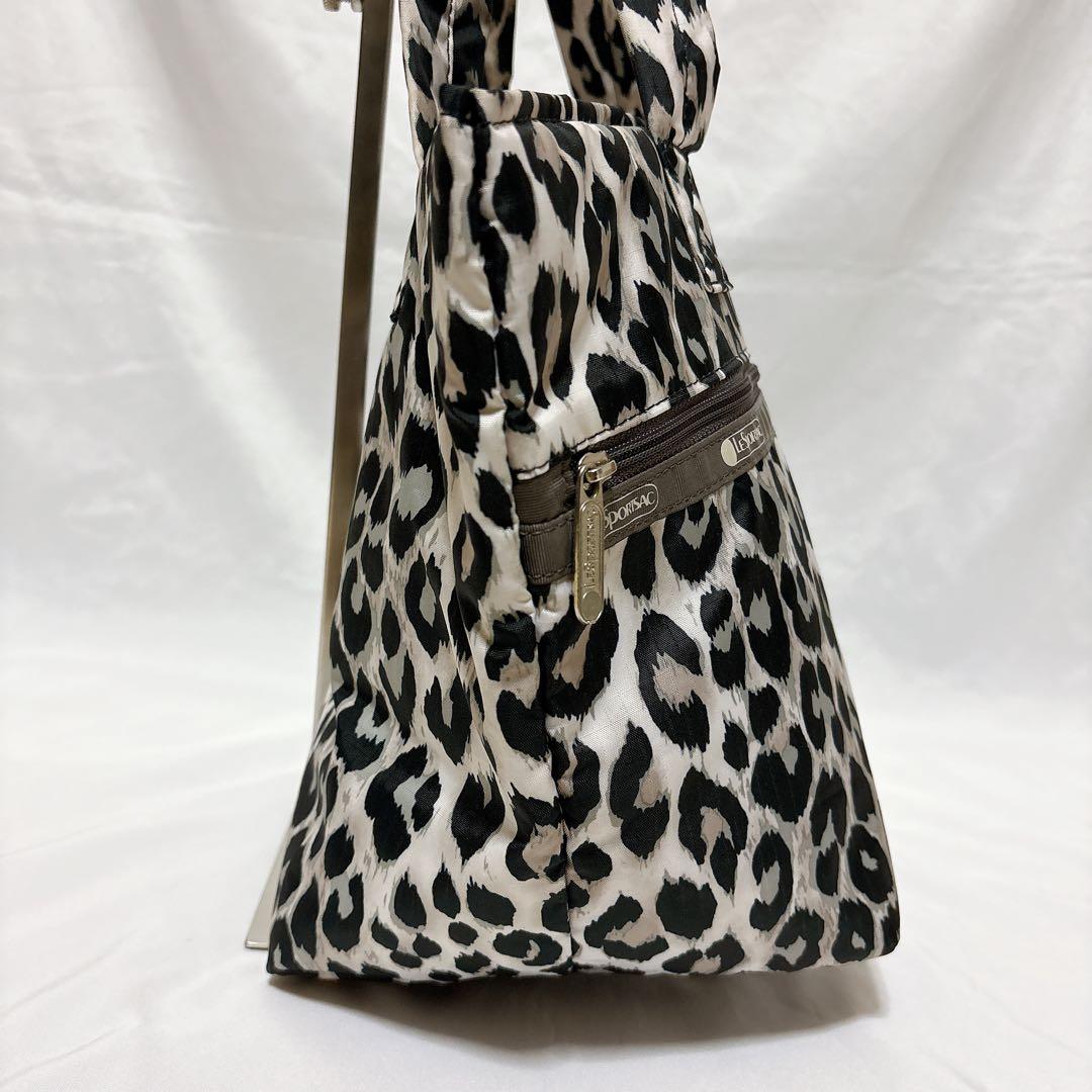 【美品】レスポートサック メゾンドリーファー コラボ レオパード ホワイト