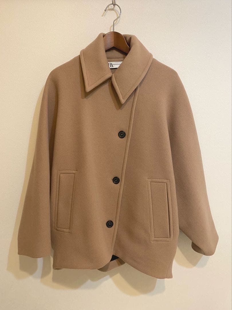 ZW COLLECTION オーバーサイズ ショートコート　ベージュ ZARA