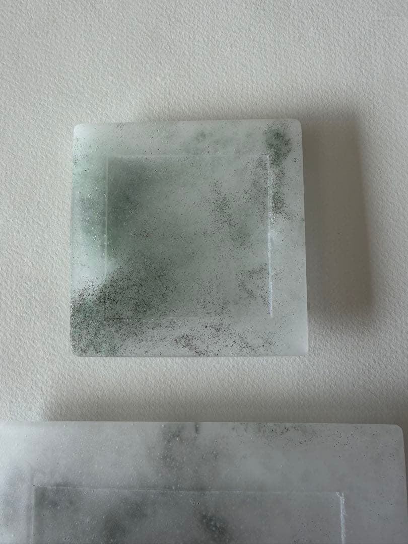 砂田夏海　shijima 角プレート　板皿　角皿　長皿　豆皿　箸置き　ガラス作家