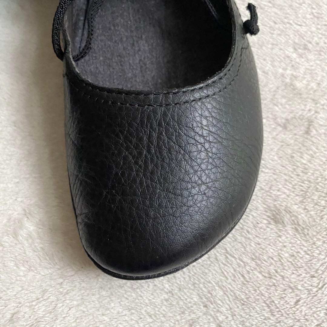 【美品✨】Camper ライトニナ　レースアップバレエシューズ　24cm レザー