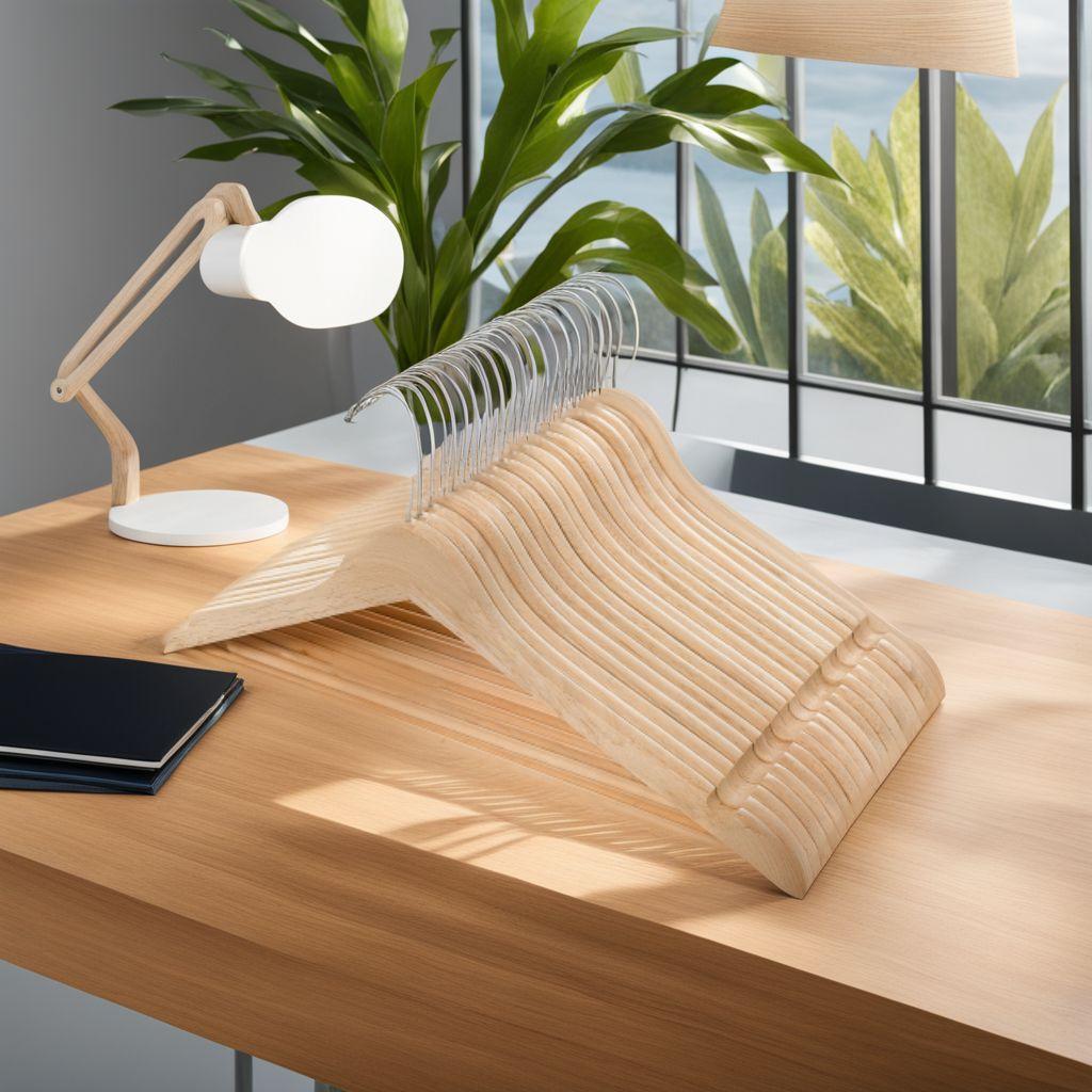 20本組木製ハンガー 肩部分に凹み