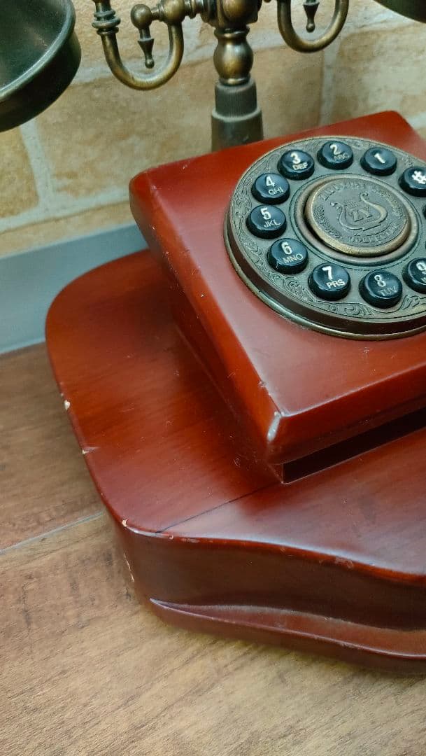 ZHIYIN COLLECTION 木製電話機 アンティーク風