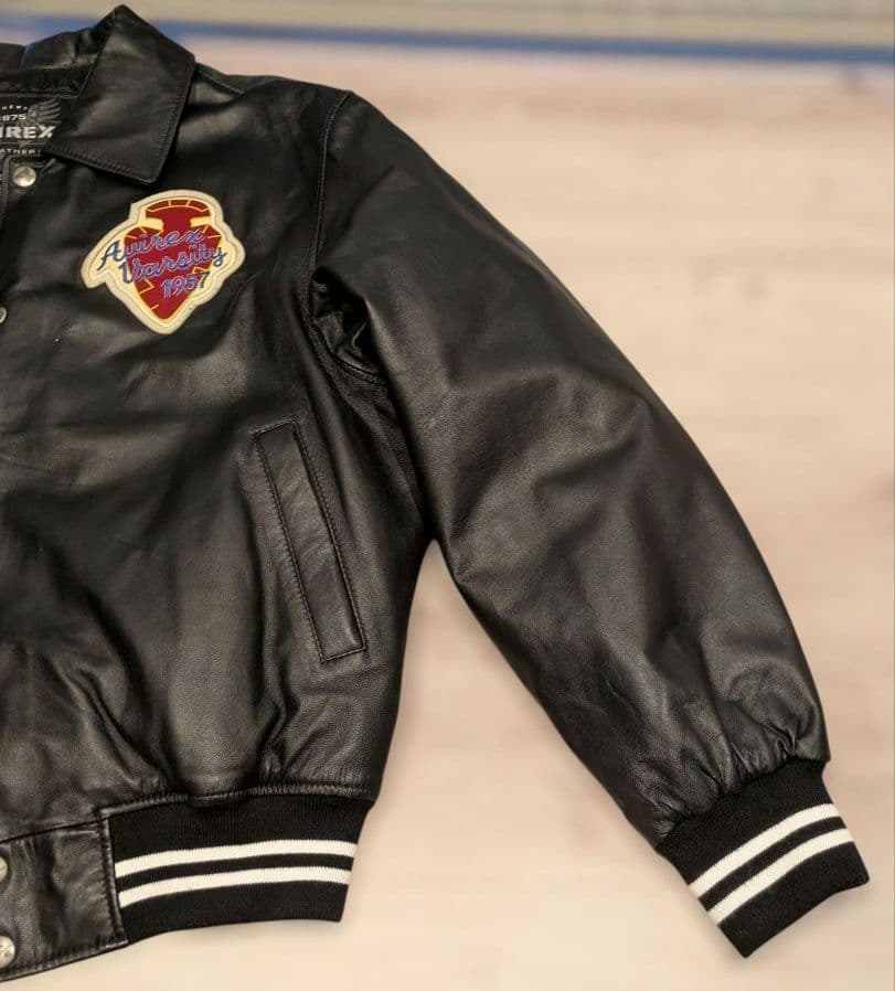 AVIREX オールレザー スタジャン