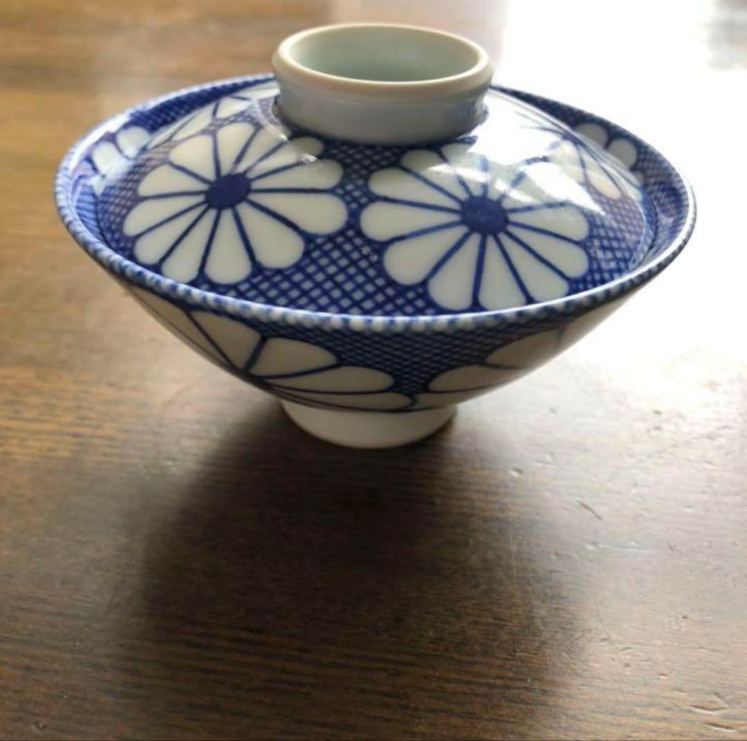 芳国舎　蓋付き御飯茶碗　内外紋様一致　2客