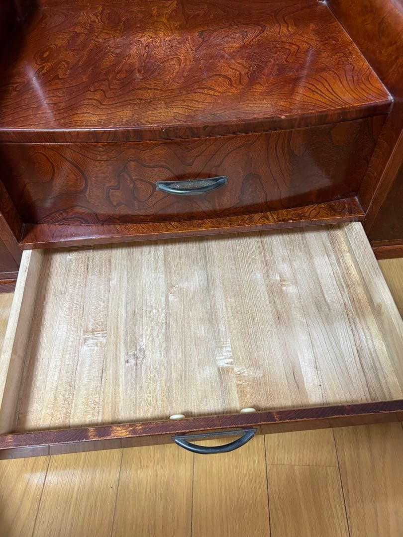 和製木製ドレッサー・鏡台 5引き出し付き　和箪笥