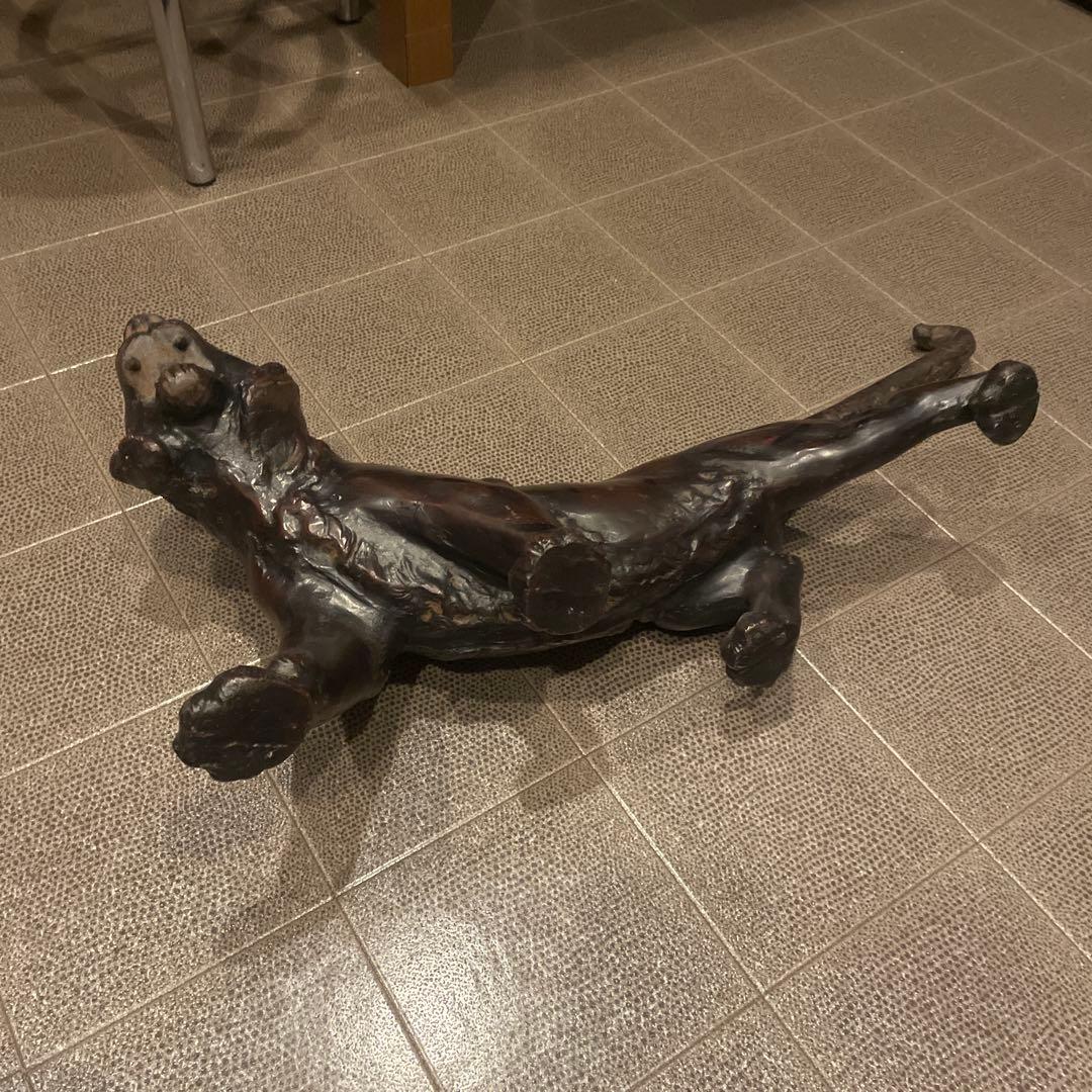 トラの置物　ヴィンテージ　昭和レトロ　タイガー　ミッドセンチュリー