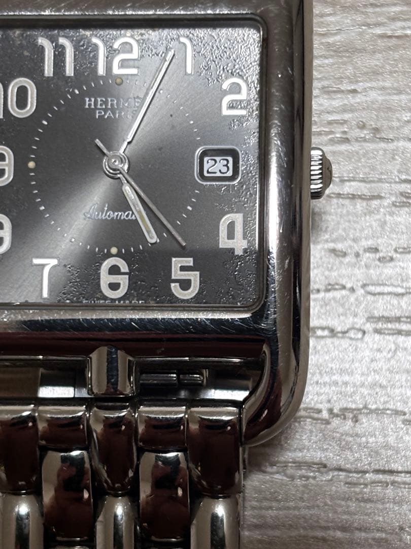 HERMES 自動巻き時計 シルバー
