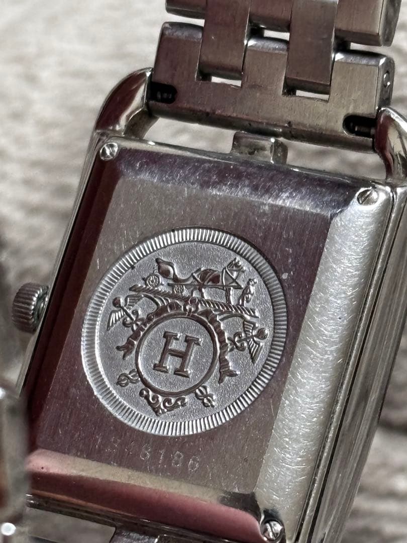 HERMES 自動巻き時計 シルバー