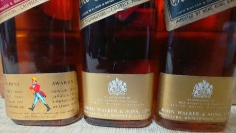 21日まで出品　ジョニーウォーカー 推定1974年以前流通ボトル3本 WJ4