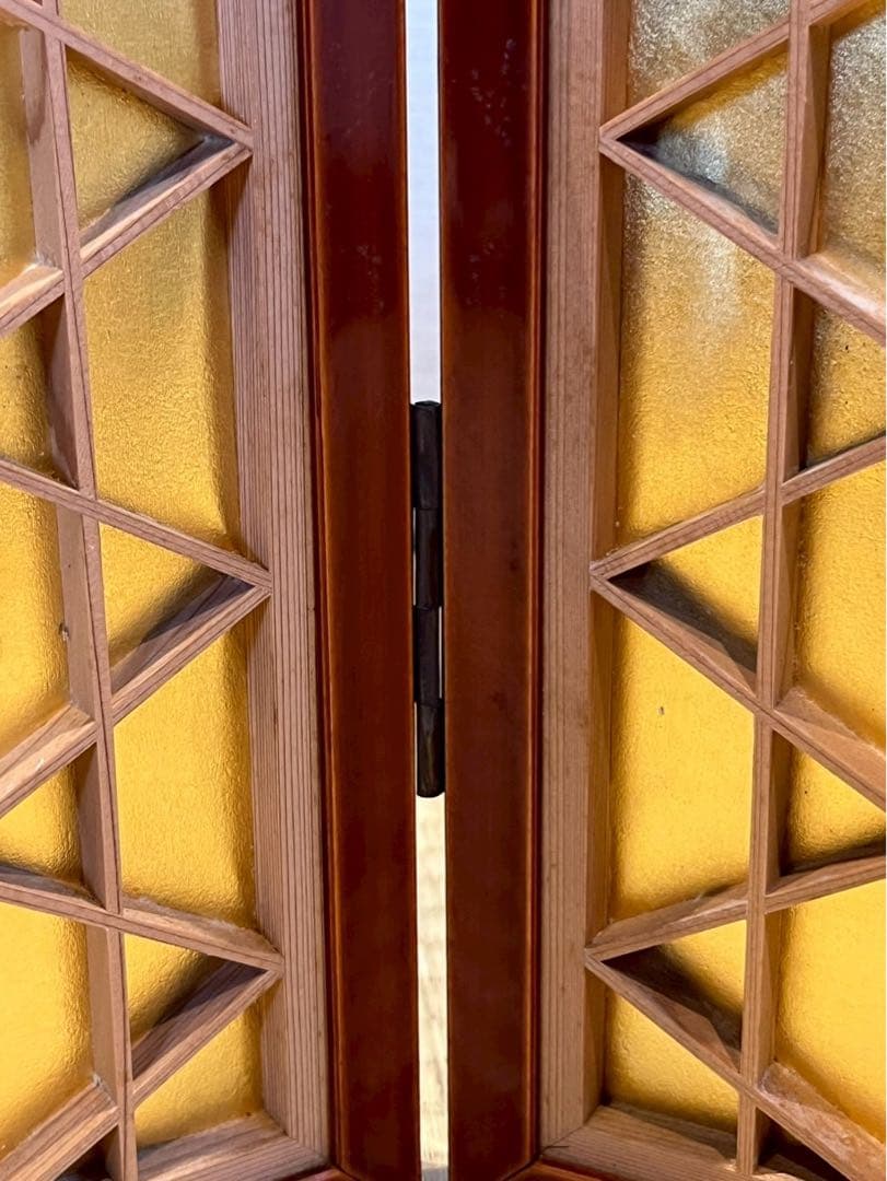 指物師 井川信斎 作 金張組子風炉先屏風 共箱 茶道具