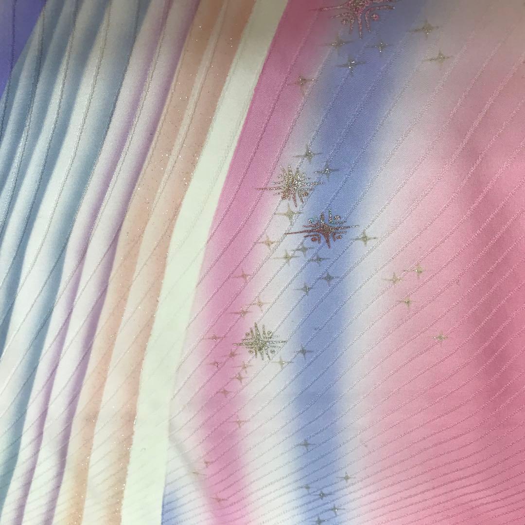 ワ【12-8】npps◆未着用◆正絹◆振袖５点セット