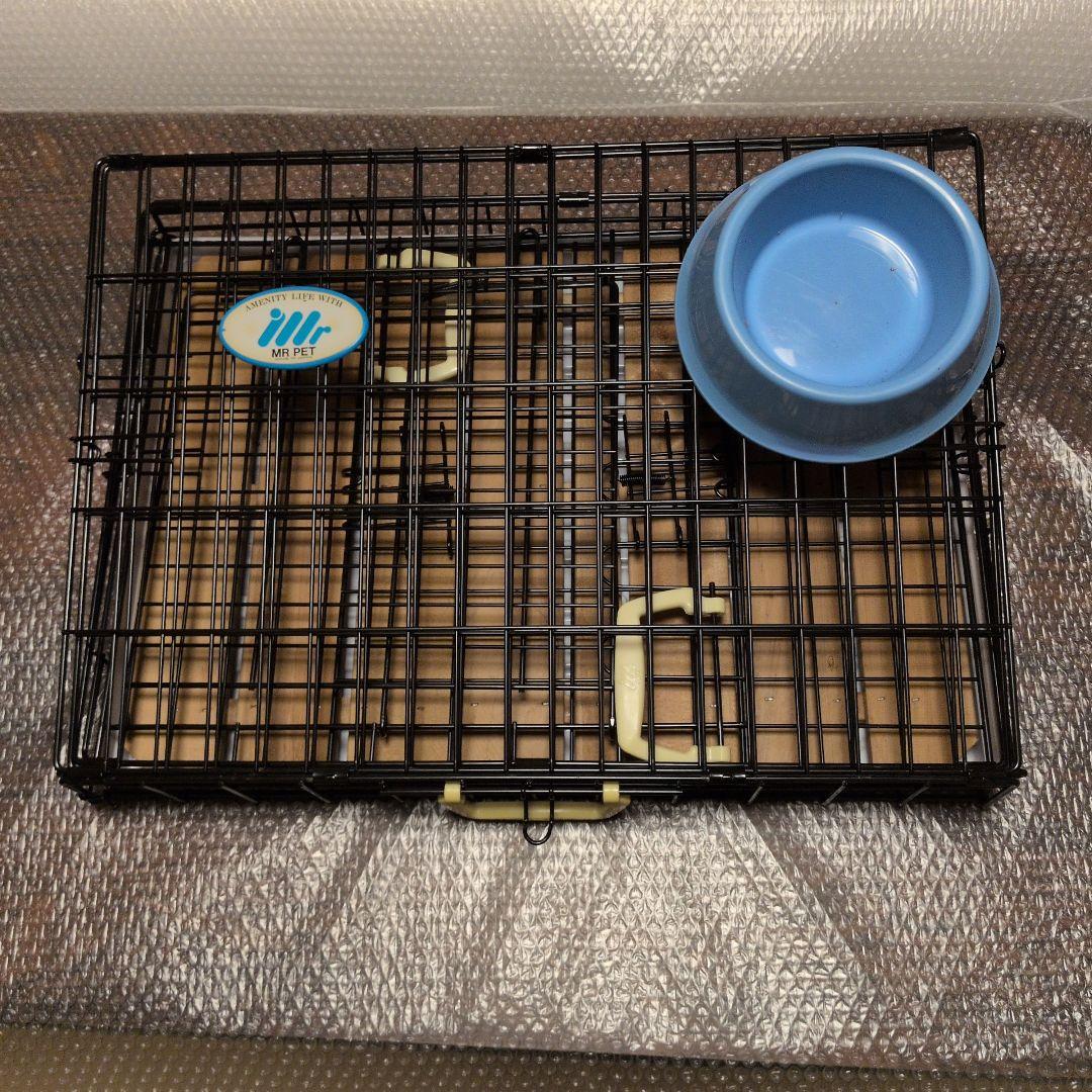 日本製ミスターペットの犬用折りたたみゲージ（プラスチック餌入れプレゼント）