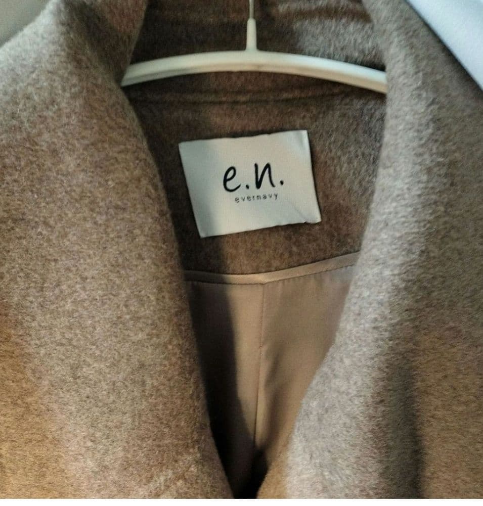 美品 evernavy エバーネイビー ウールリバー Pコート
