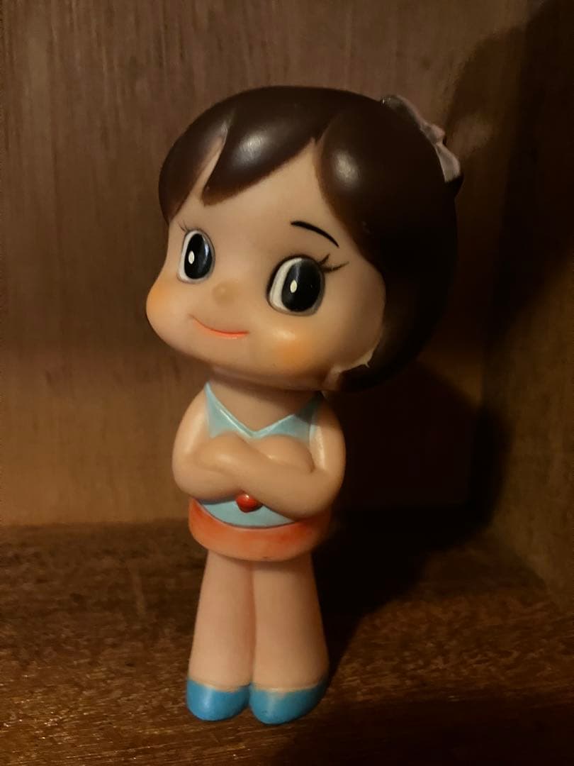 当時物 ソフビ人形 手塚治虫 女の子 サンヨー 上新 昭和レトロ 企業物