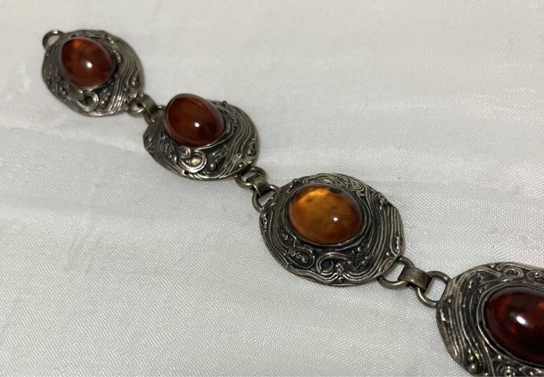 アンティークヴィンテージ☆琥珀ブレスレット