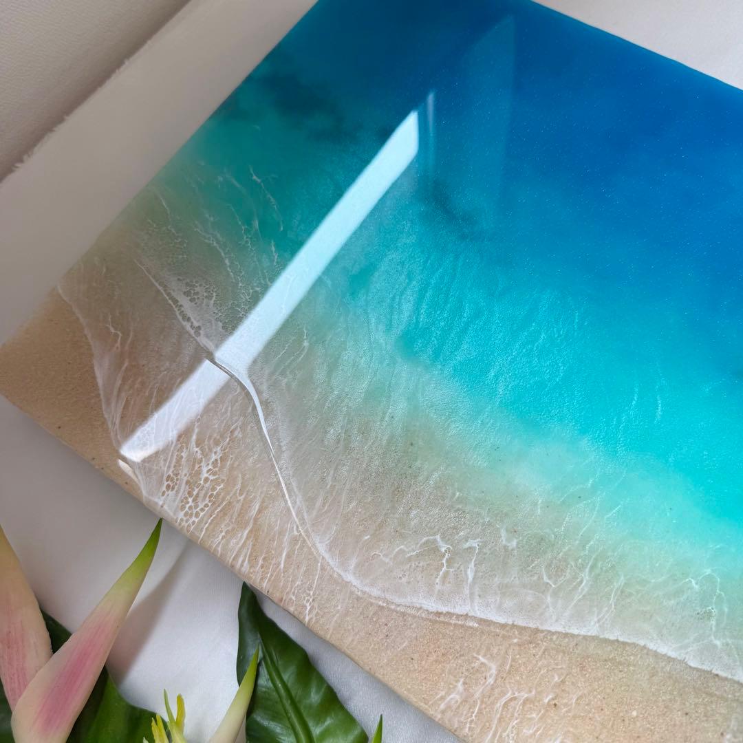 レジンアート　珊瑚礁の海　オーシャンアート　インテリアパネル