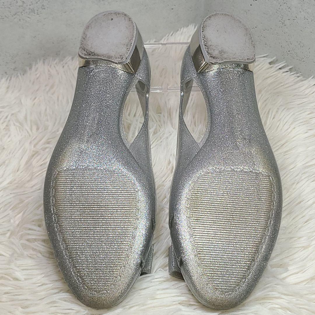 【Ferragamo】ヴァラ　ラバーフラットシューズ　レインパンプス