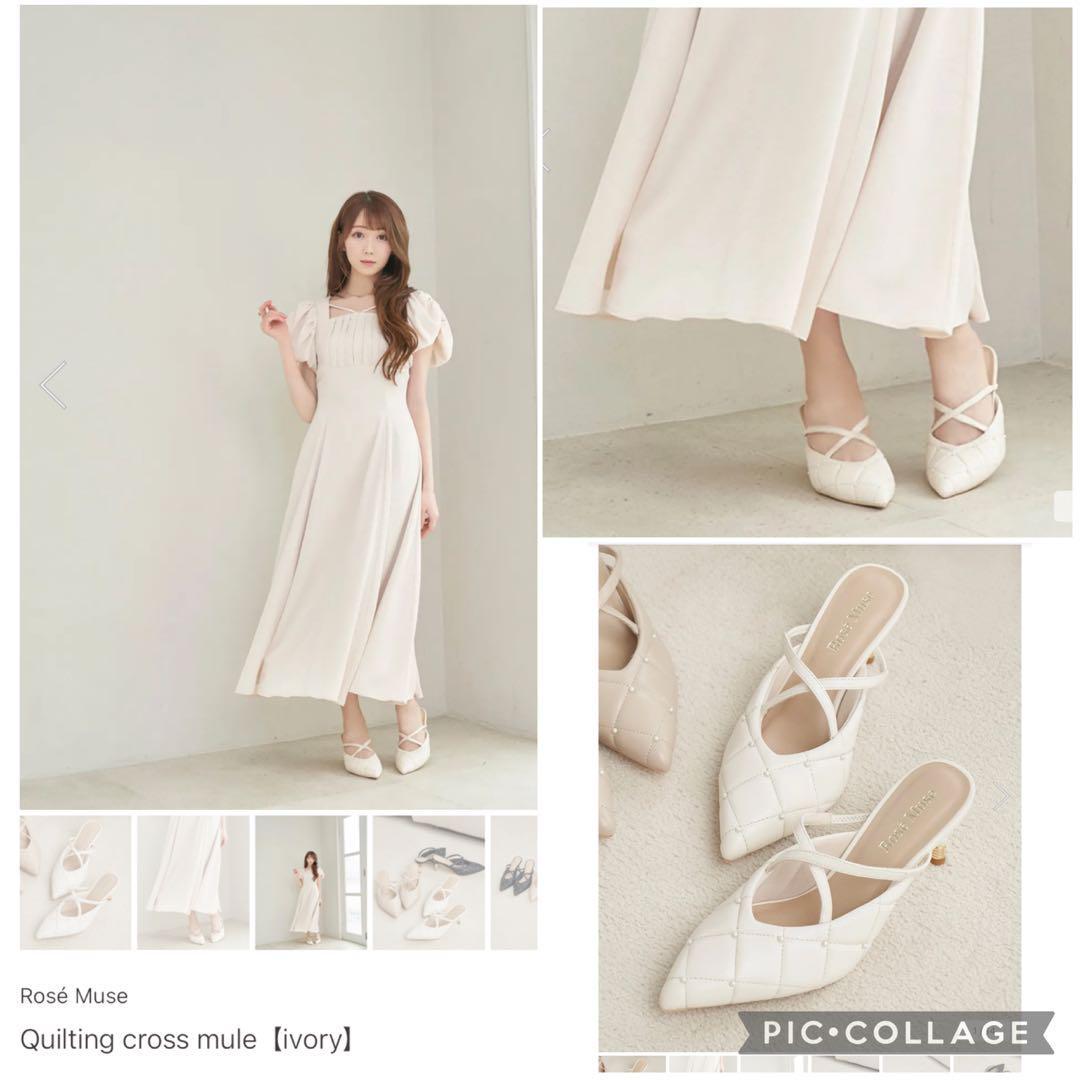 「a25」ロゼミューズQuilting cross mule/ミュール/サンダル