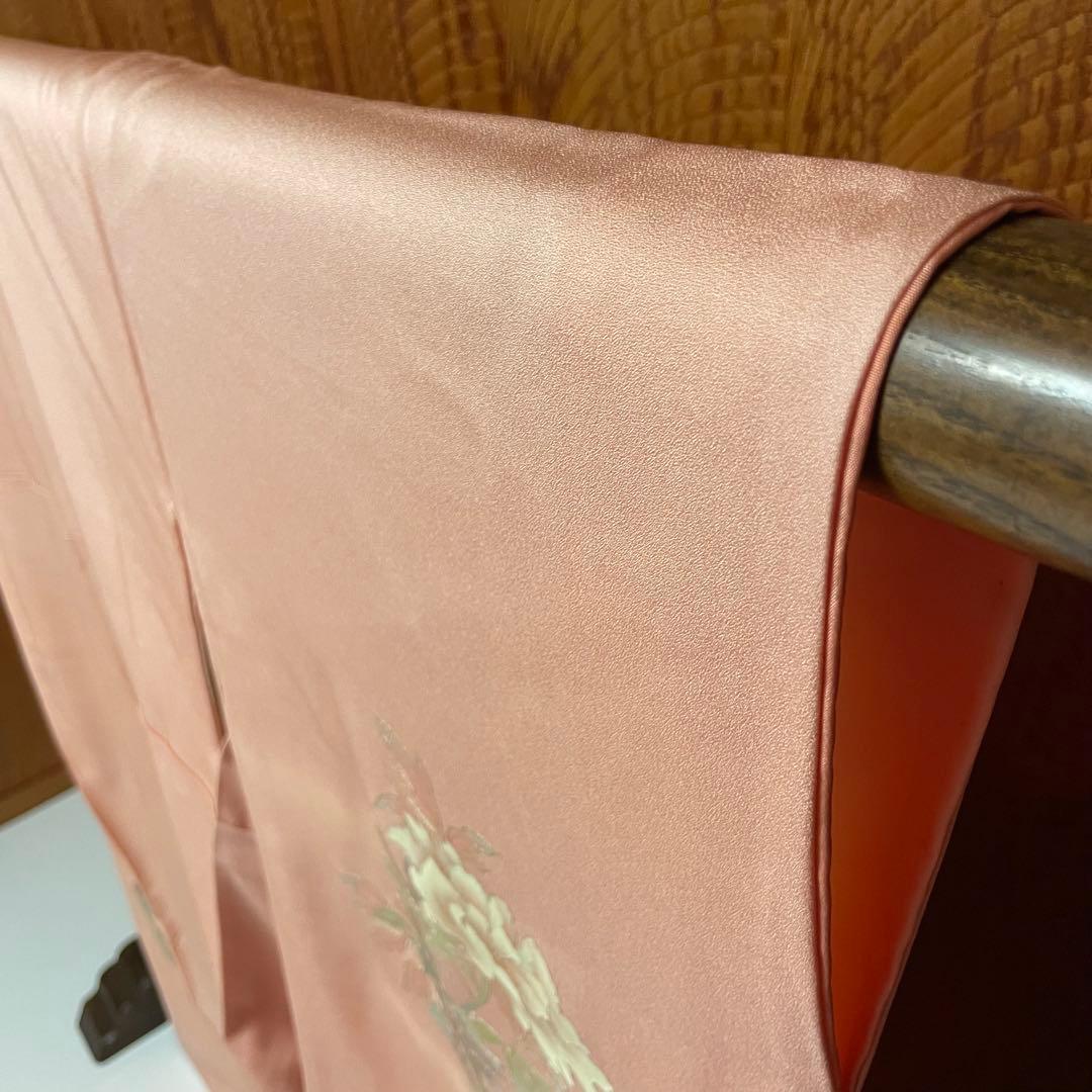 落款あり 【金彩友禅 和田光正 】付下げ 牡丹文様 正絹 裄65.5 v118