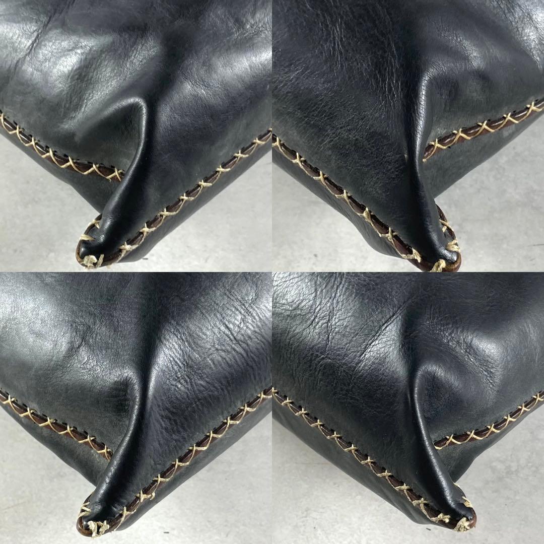 廃盤/入手困難✨ アンリークイール ショルダーバッグ 刺繍 ブラック レザー