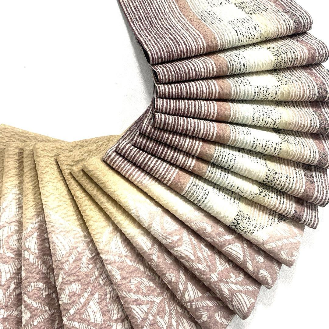 専用帯6189 ●高級 正絹 両面全通 リバーシブル 袋帯 兎 市松模様 七宝