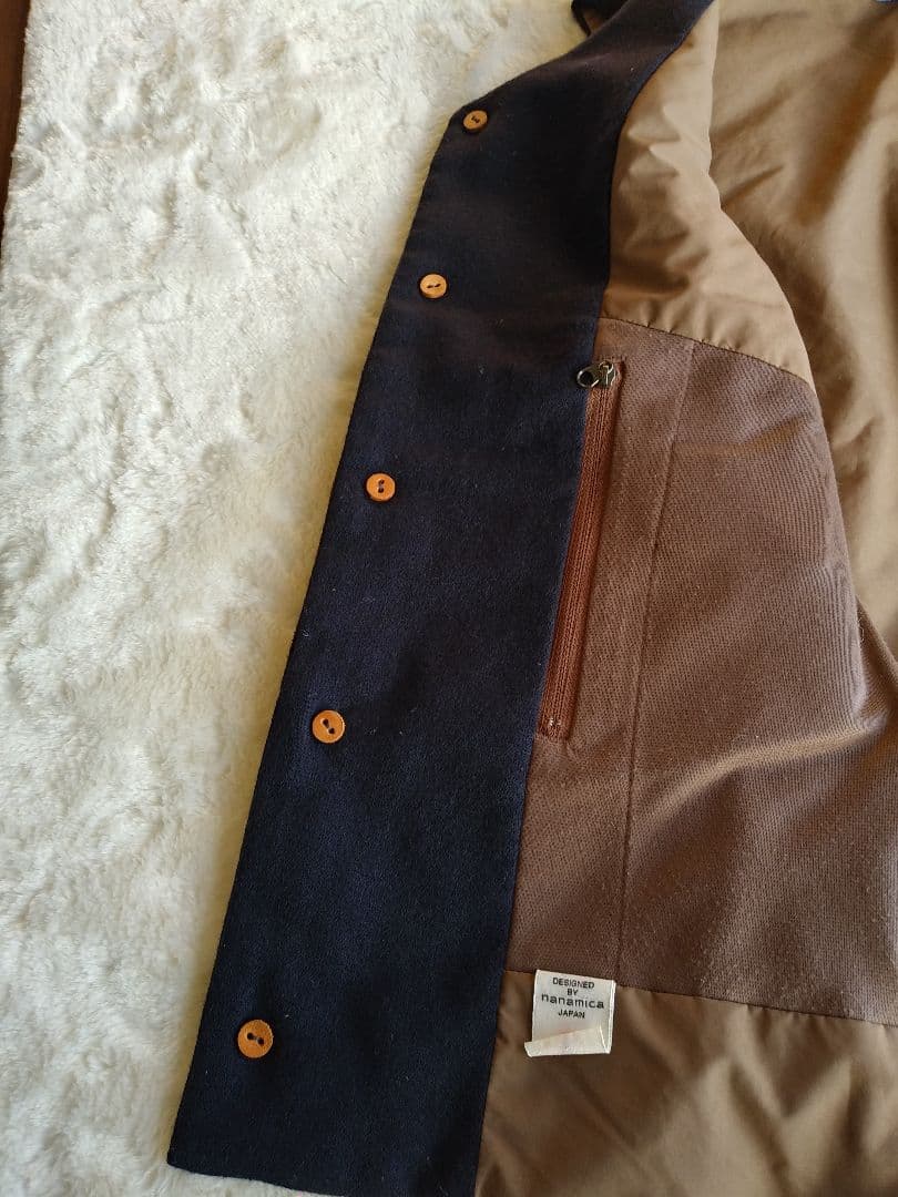 ナナミカ　プリマロフト　ウールベスト　sizeXS　ネイビー　オンオフ着用可