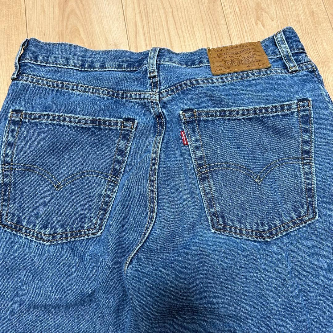 【美品】LEVI'S ／578 ／W31L30バギーミディアムインディゴ　デニム