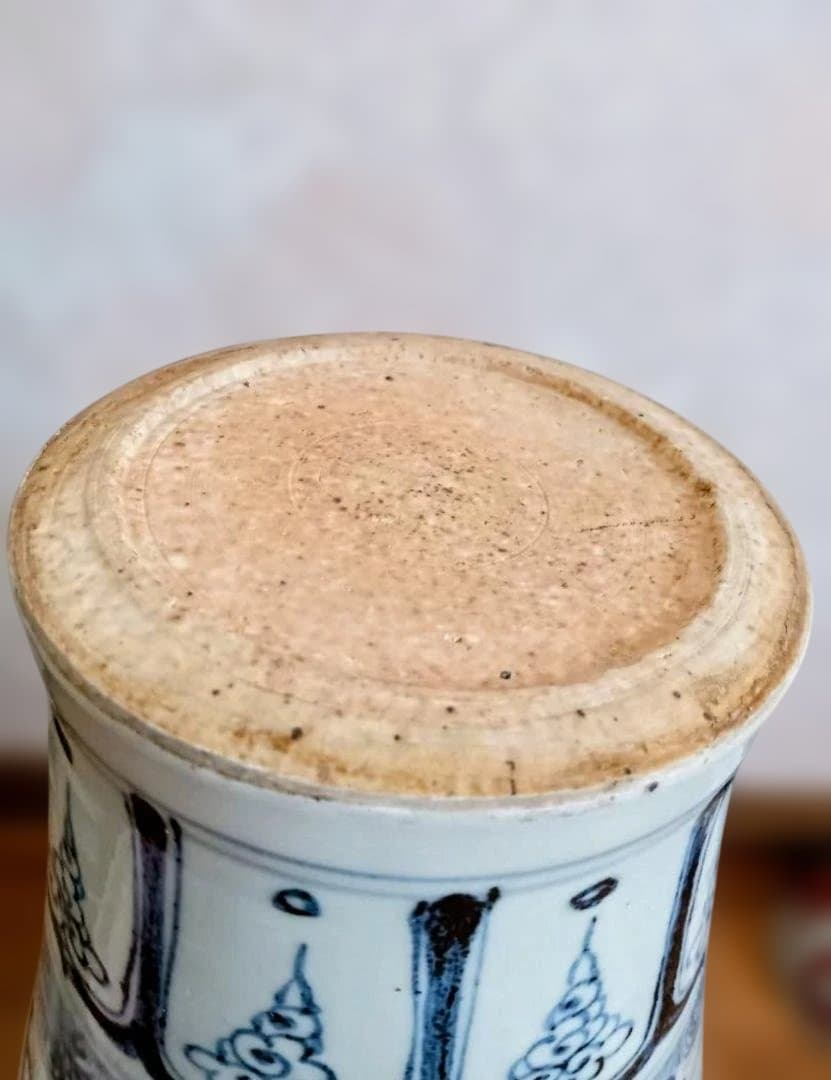 唐物　染付龍文花瓶　明時代　中国　大名品