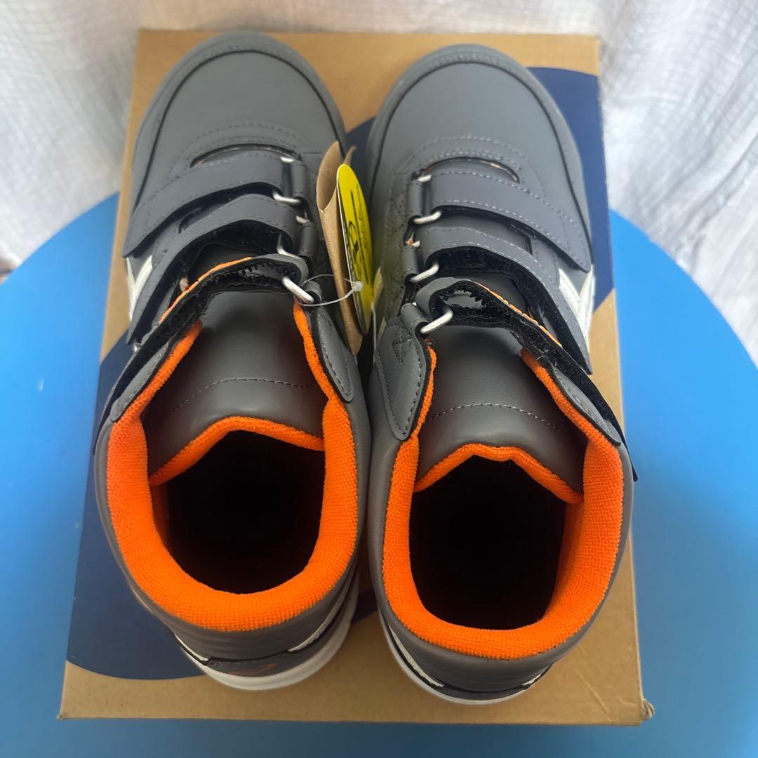 ASICS 安全靴 ミッドカット グレー/オレンジ