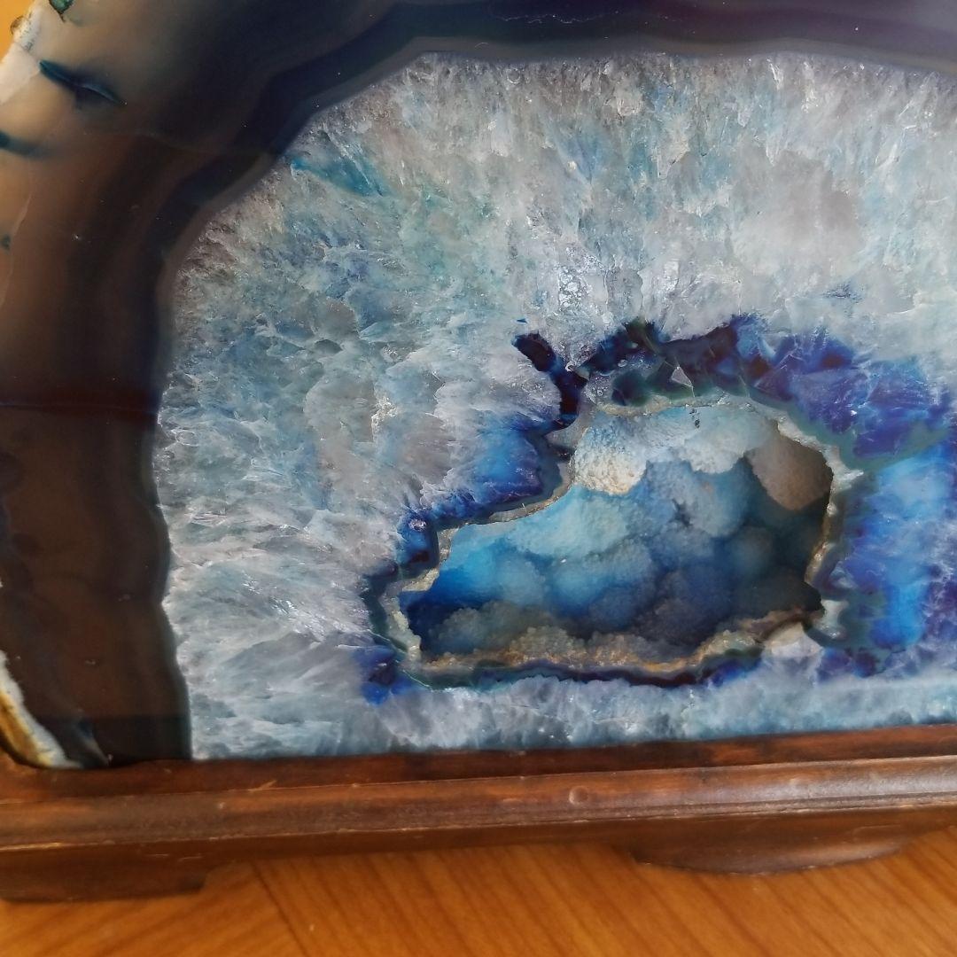 ブルーメノウ　原石一面磨き