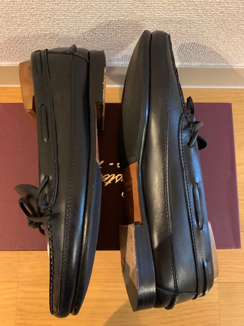 BEAMS F別注 カステラーノ カヌーモック ローファー 黒 シューキーパー付