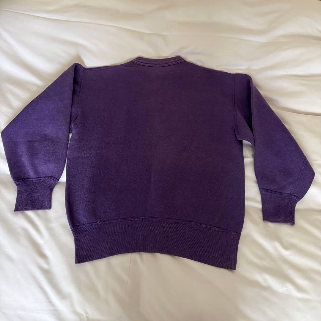 50s〜60s ヴィンテージ スウェット 前V パープル フェード ナス紺
