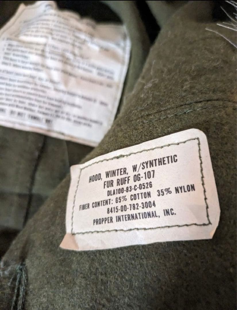 M-65 フィッシュテールパーカー アルミジップ XSサイズ フルセット