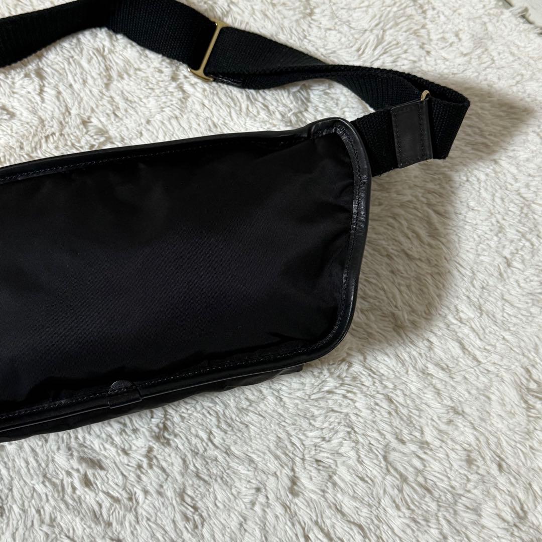 ⭐️新品未使用⭐️　felisi 799　ウエストバッグ　ナイロン×レザー　ブラック