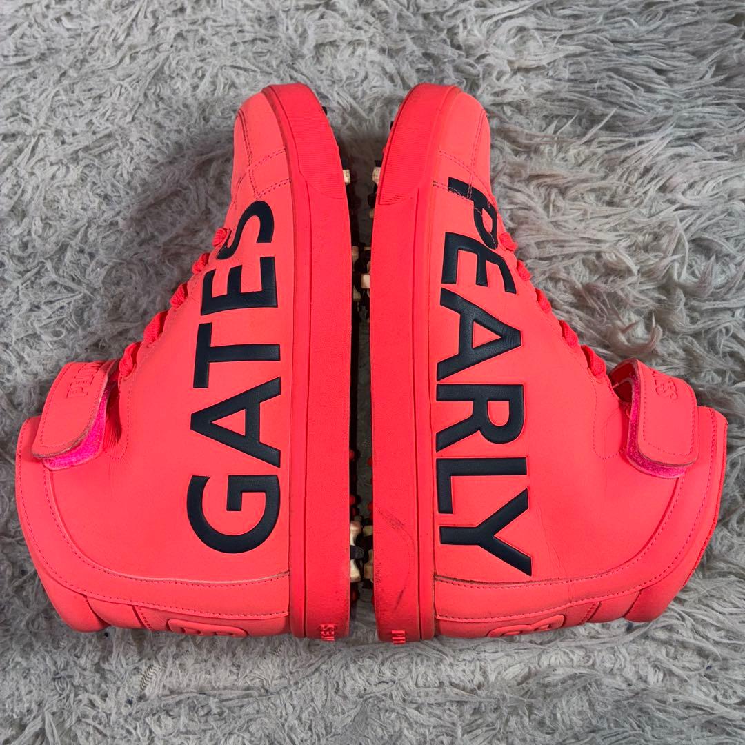 美品PEARLY GATES ゴルフスパイク HI ハイカット ピンク 24.5