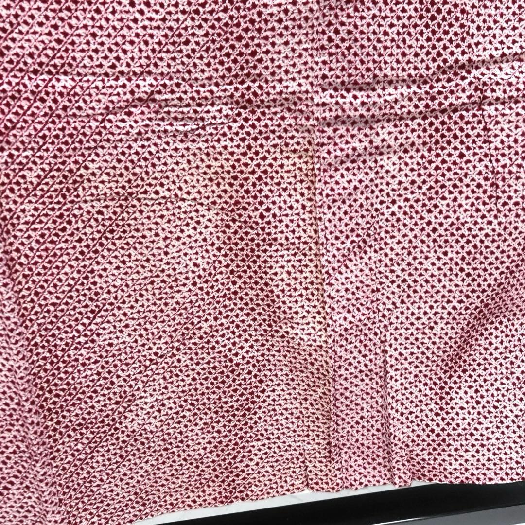 浴衣　有松鳴海絞り　レアカラー　パープル　総絞り　無地　着物　074a d