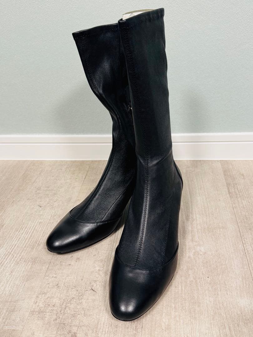 ■1回着用■美品■Massimo Dutti■本革ロングブーツ■黒■41■26位