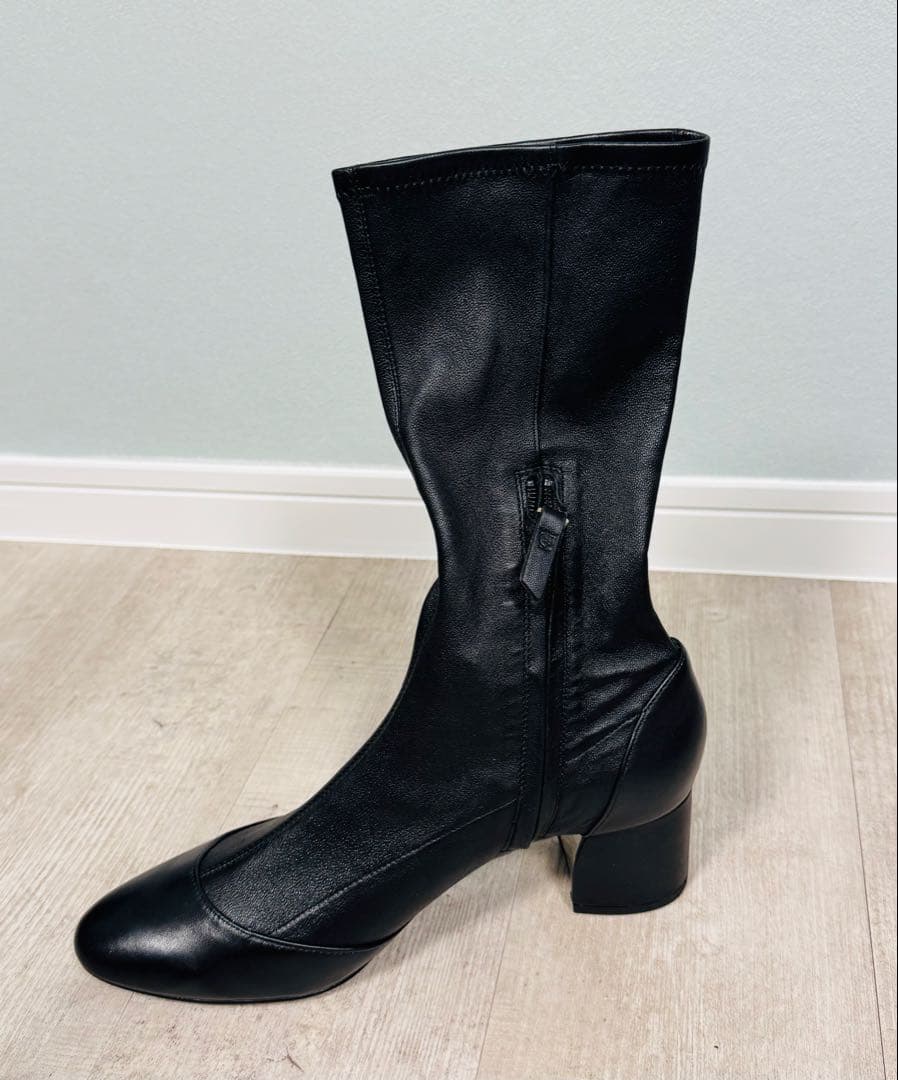 ■1回着用■美品■Massimo Dutti■本革ロングブーツ■黒■41■26位