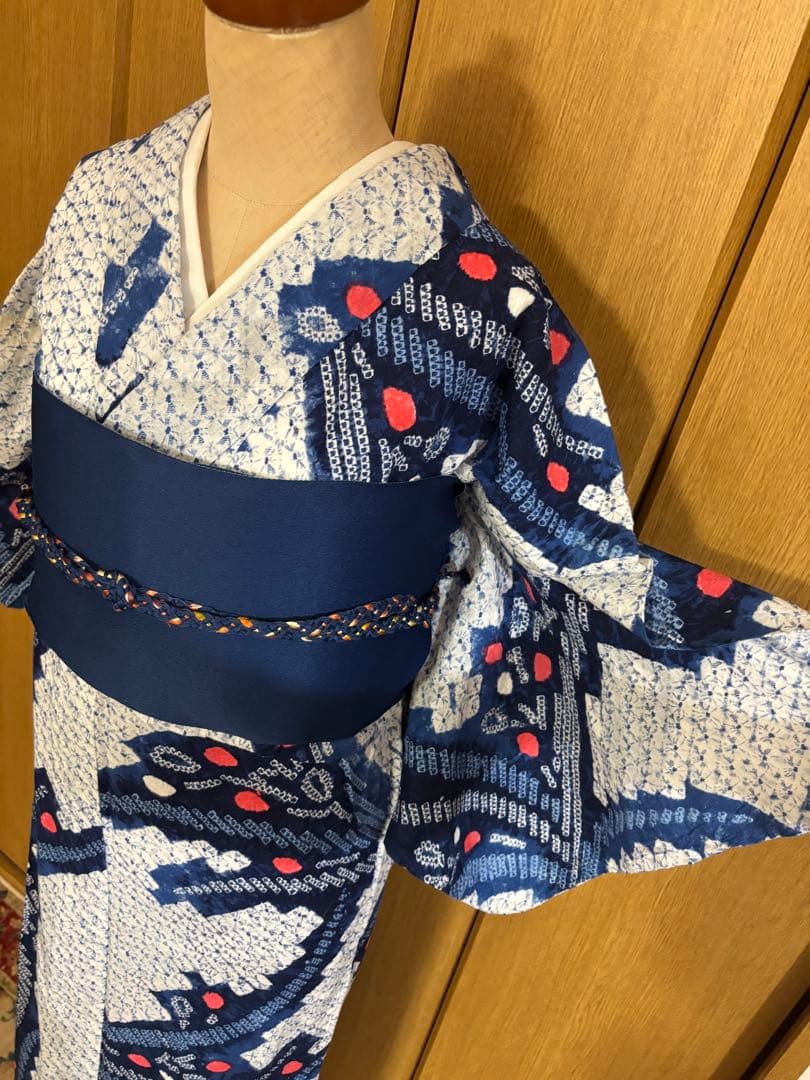 有松鳴海絞り　手蜘蛛絞り浴衣 3点セット　シーズンオフ価格