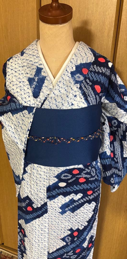 有松鳴海絞り　手蜘蛛絞り浴衣 3点セット　シーズンオフ価格