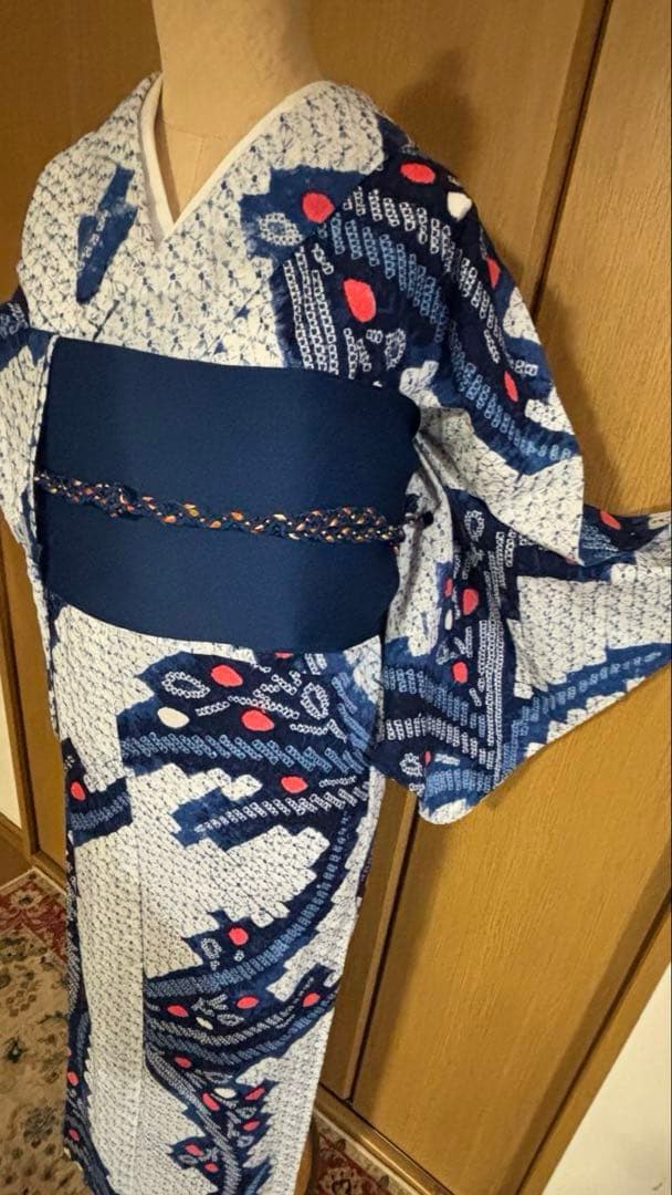 有松鳴海絞り　手蜘蛛絞り浴衣 3点セット　シーズンオフ価格