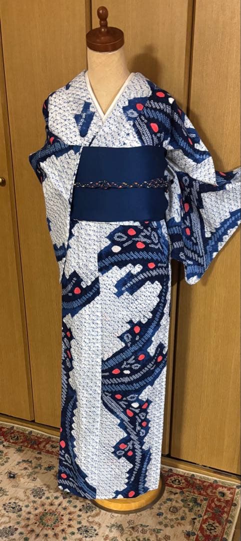 有松鳴海絞り　手蜘蛛絞り浴衣 3点セット　シーズンオフ価格