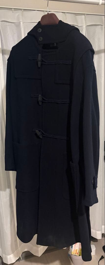 u*6様 【新品未使用】+J ネイビー ダッフルコート フード付き