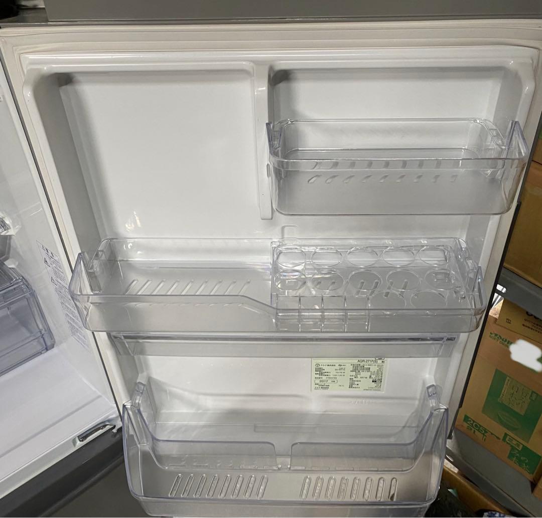 アクア　ノンフロン冷凍冷蔵庫　AQR-271F(S) 2017年製　272L