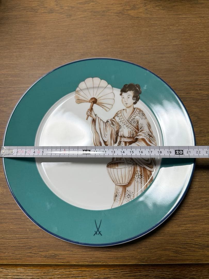 Meissen 女性イラストの陶磁器皿　22cm