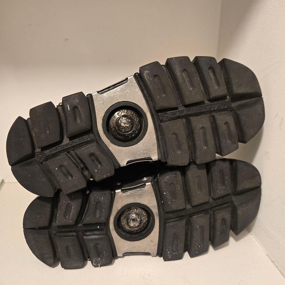 NEW ROCK 希少 廃盤 ヴィンテージ レザーブーツ バックル ブラック