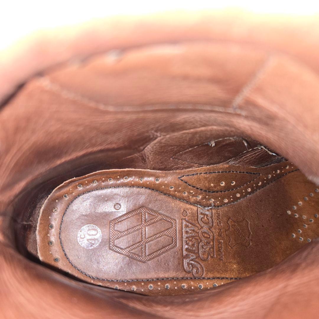 NEW ROCK 希少 廃盤 ヴィンテージ レザーブーツ バックル ブラック