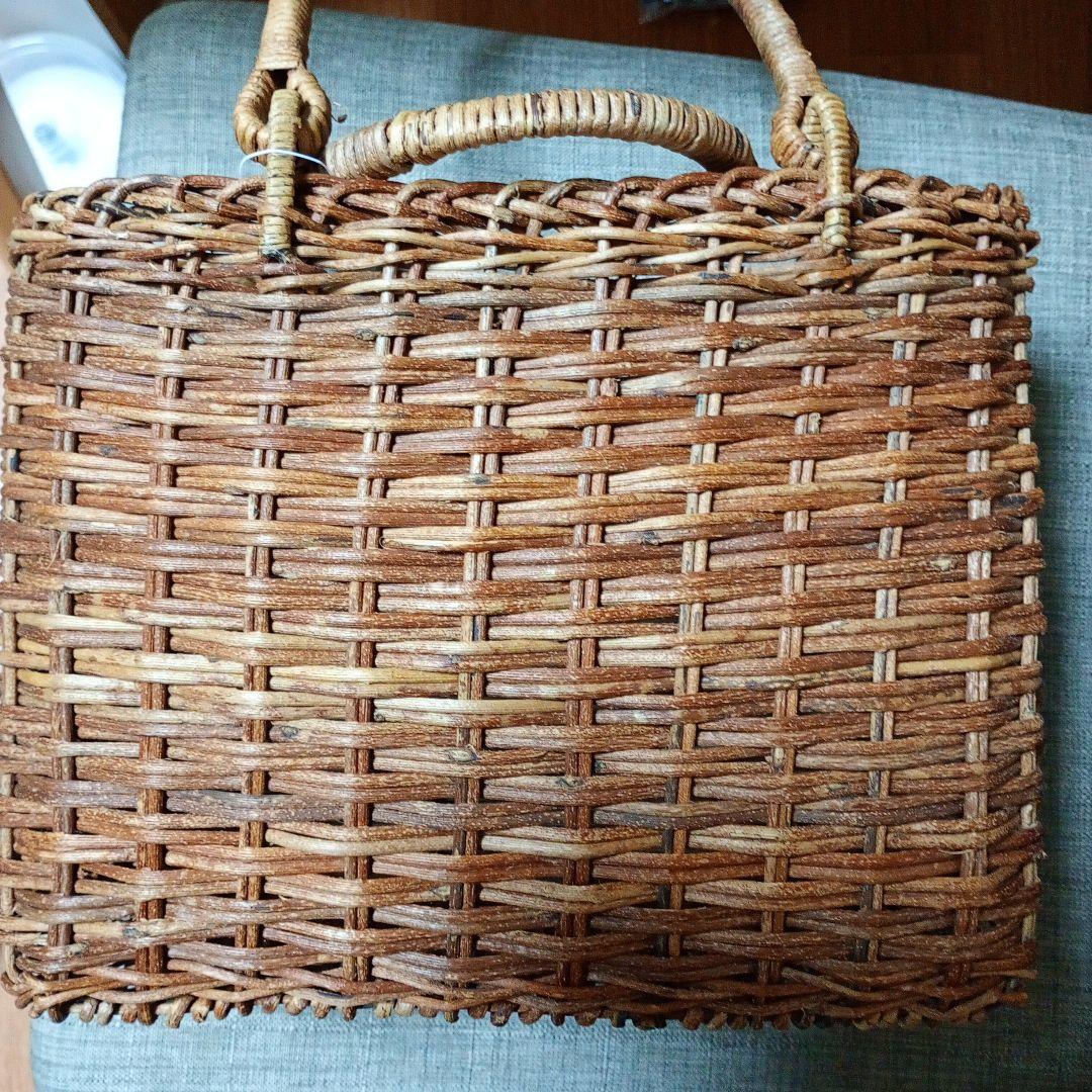 あけび　編み込みデザインかごバッグ