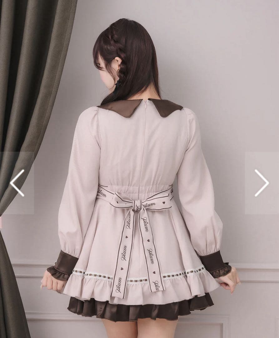 pium ぴうむ melty chocolateフレアミニワンピース ピンク