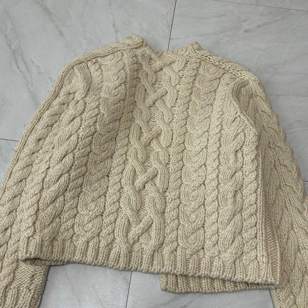 【シルク50%】ラルフローレン ブラックレーベル ケーブルニット カーディガン